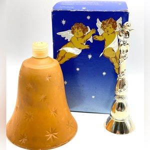Vintage 1979 Avon Heavenly Cherub Hostess Bell Cologne bottle w/Topaze Cologne
